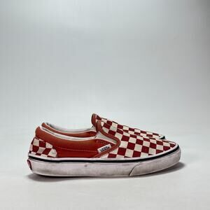 Vans Classic Checkerboard Burnt Orange White Skate Shoes 507452 Women's Size 6.5